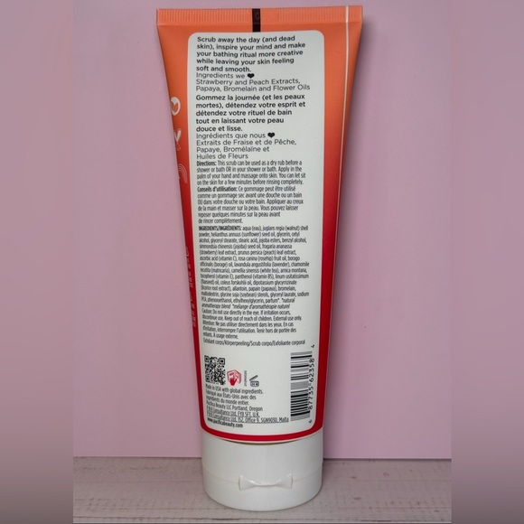 Pacifica strawberry peach body scrub 6 fl oz NEW - Picture 2 of 3